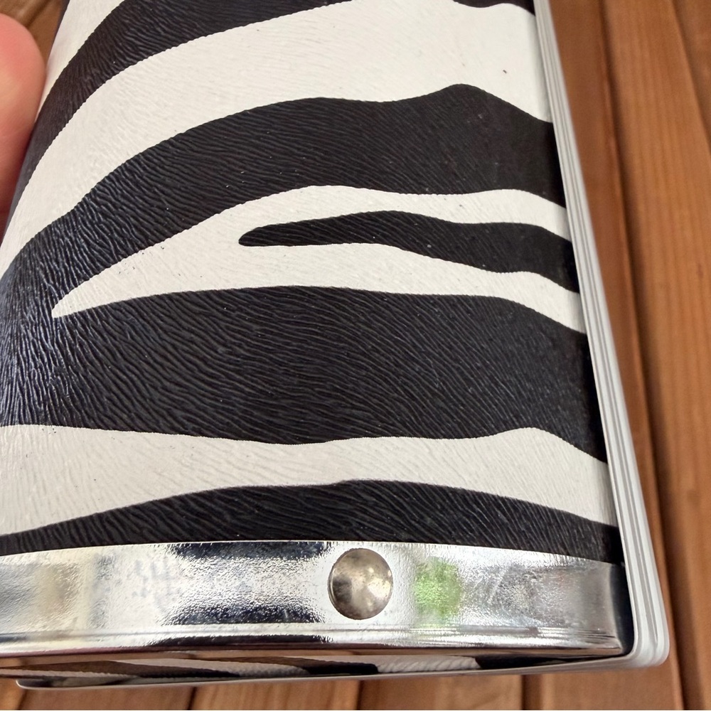 Vintage Style Y2K Zebra Print Wine Case, Repurposed Purse - Picture 7 of 10